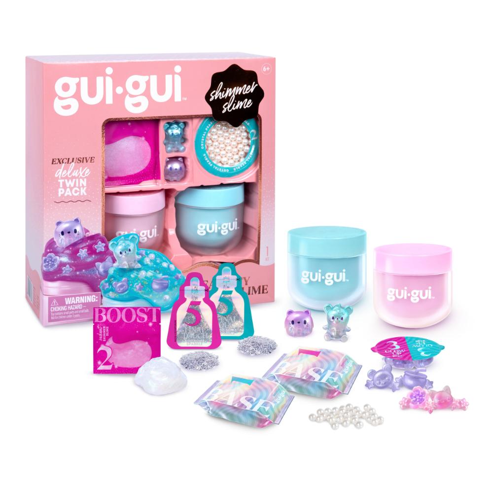 Moose Toys - Gui-Gui Shimmer Slime Deluxe Twin Pack Craft Kit - Multicolor