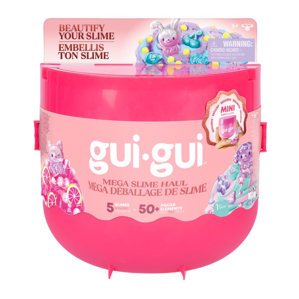 Moose Toys - Gui-Gui Mega Collectible Slime Haul 5 Slimes - Cloud, Clear, Butter, Jelli, Crunch - 50 Pc Set