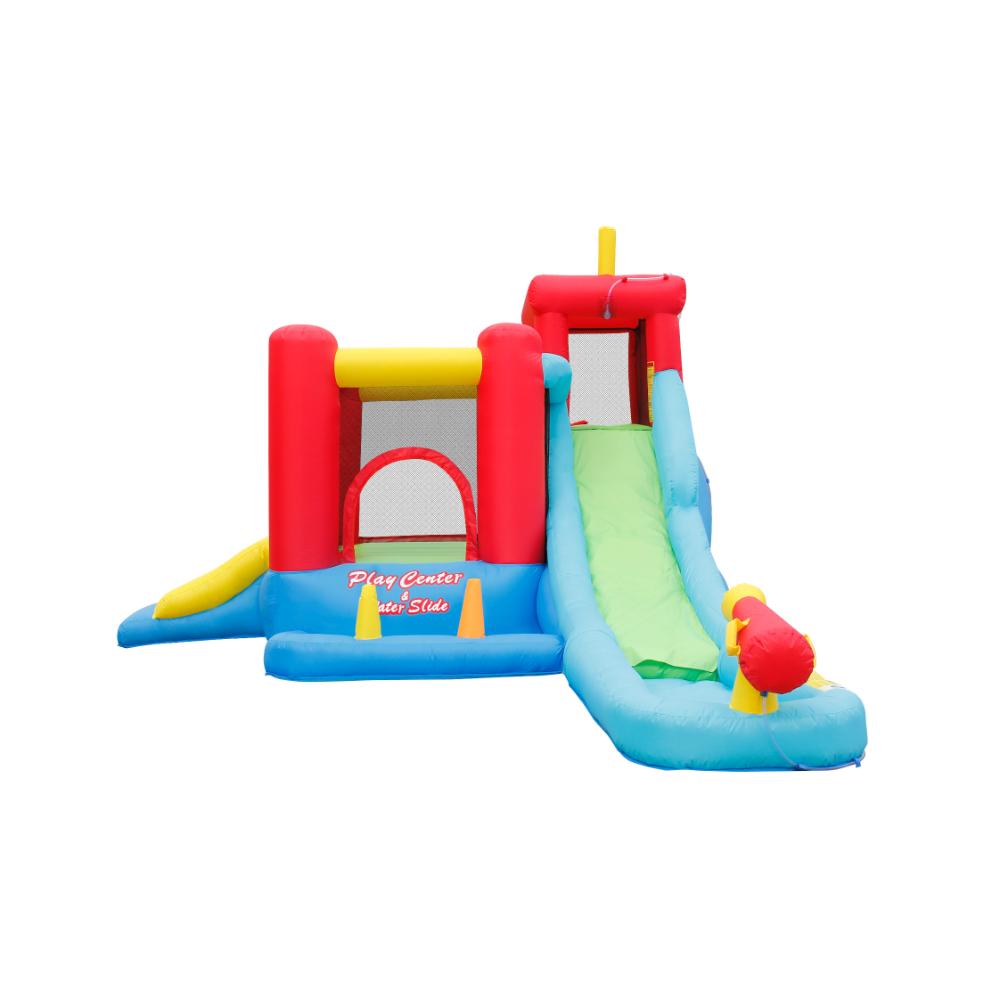 Happy Hop - Play Center & Inflatable Water Slide With Climbing Wall - Multicolor