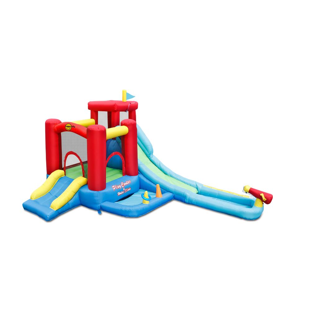 Happy Hop - Play Center & Inflatable Water Slide With Climbing Wall - Multicolor