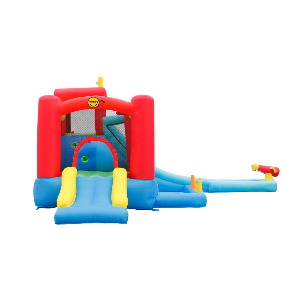 Happy Hop - Play Center & Inflatable Water Slide With Climbing Wall - Multicolor