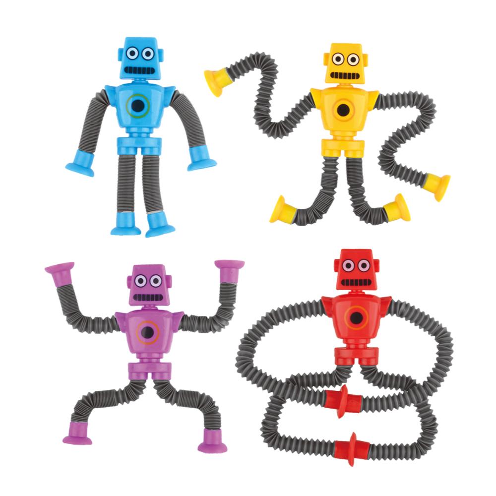 Power Joy Pop Tubes Robot Fidget Toy Set - Multicolor - 4 Pcs