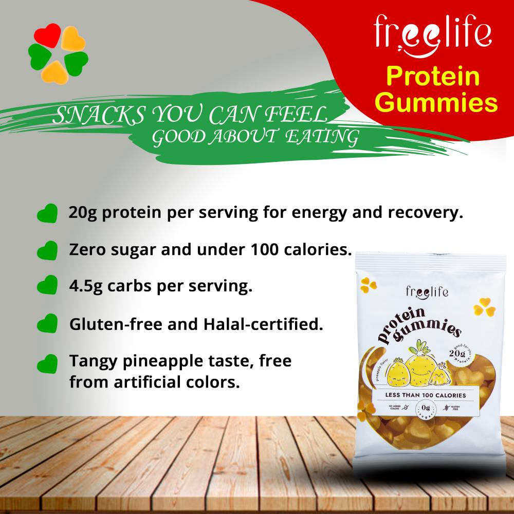 freelife - Pineapple Protein Snack Gummies - 32G Per Pack