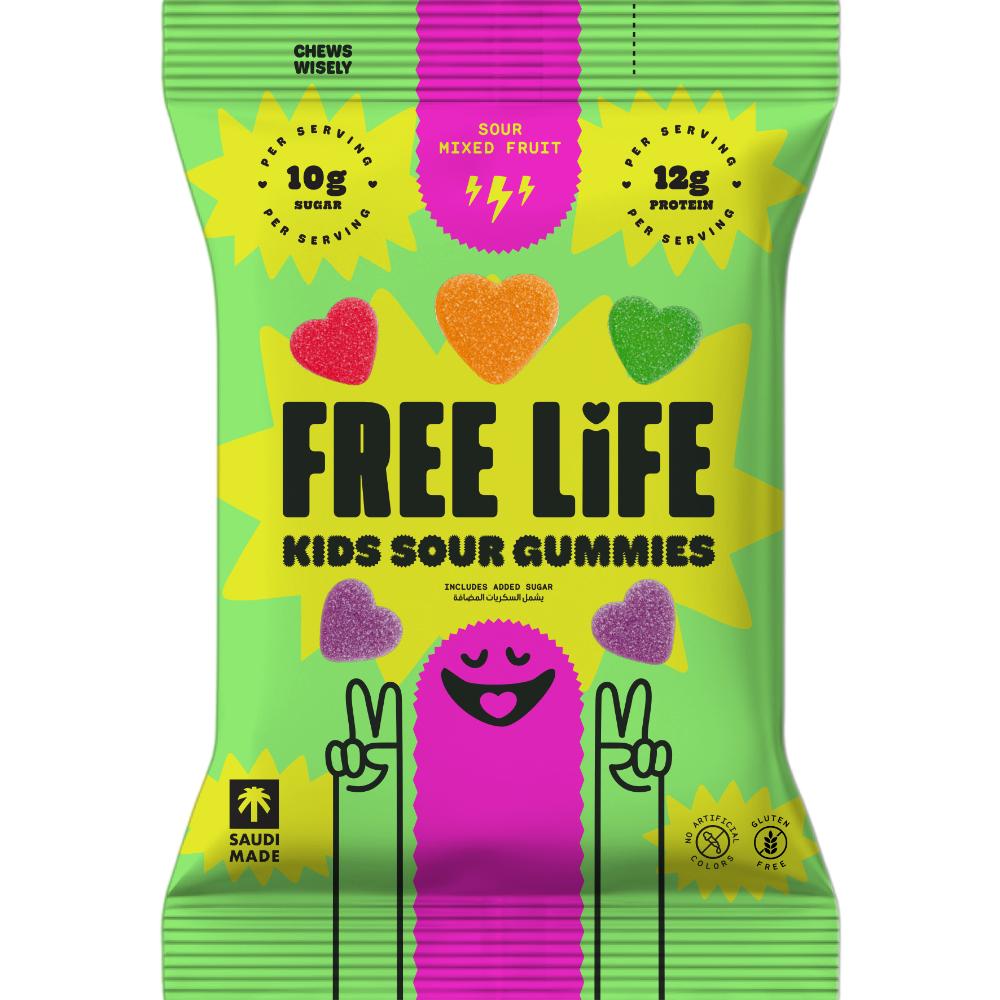 Freelife - Kids Mixed Fruit Sour Gummies - 34g