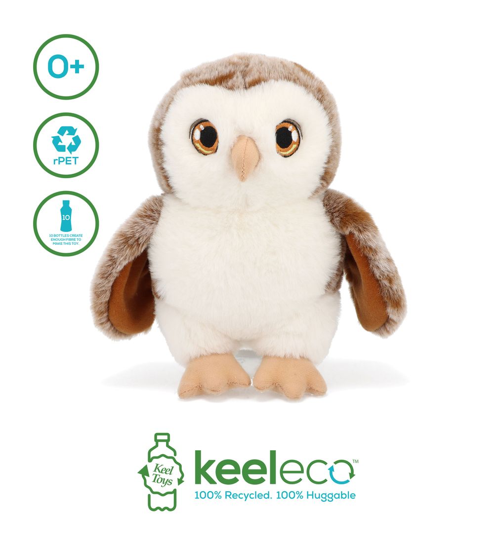 Keel Toys - Keeleco Owl 18cm 1pc - Style May Vary