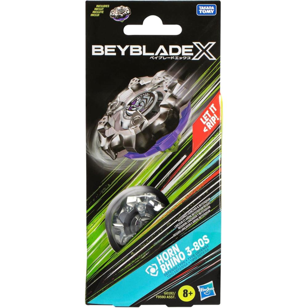 Beybattle Burst - Beyblade X Horn Rhino 3-80S Right Spinning Defense Type Top