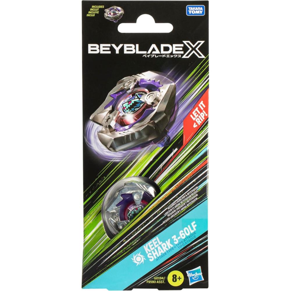 Beybattle Burst - Beyblade X Keel Shark 3-60lf Right Spinning Attack Type Top