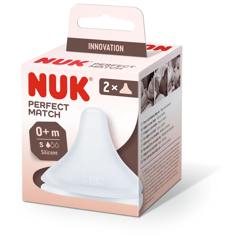 Nuk - Perfect Match Baby Bottle Teat - Small - Pack of 2