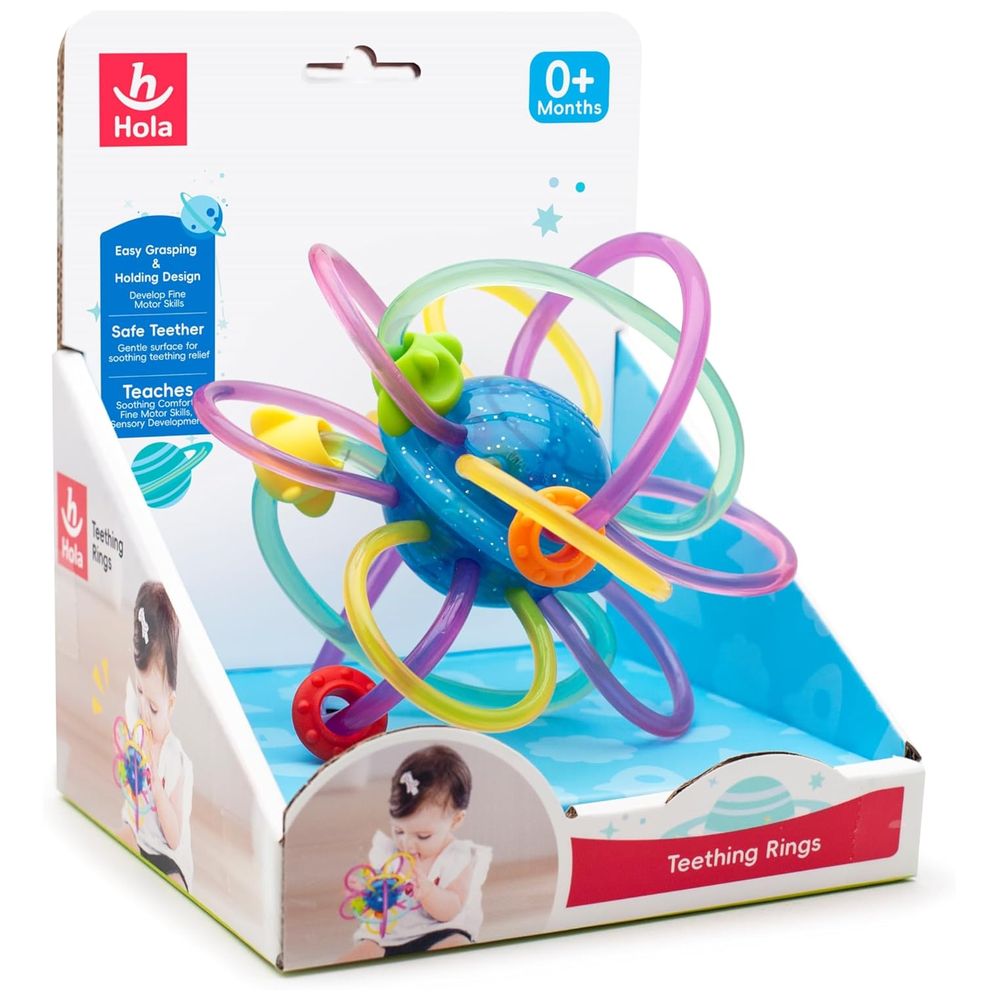 Hola - Teething Rings Baby Teether Rattle