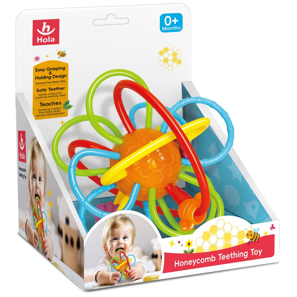 Hola - Honeycomb Teething Toy Baby Teether Rattle