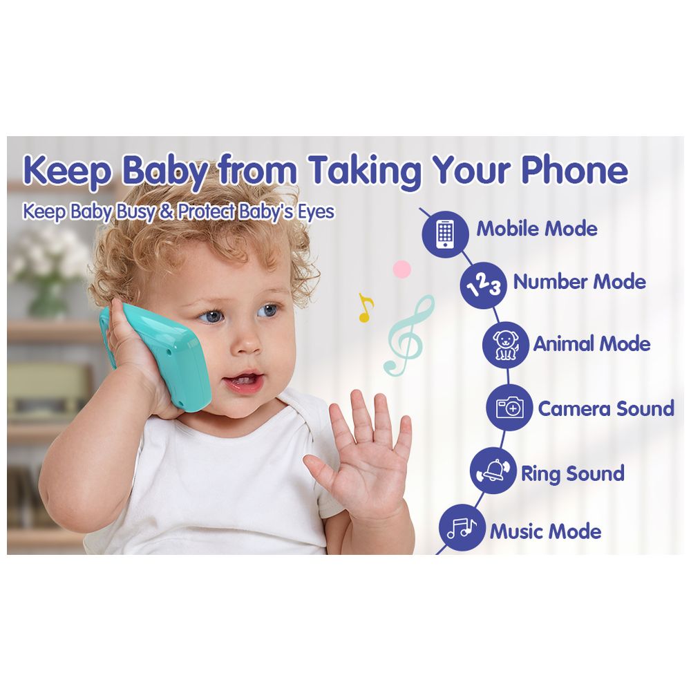 Hola - My First Smartphone Interactive Baby Phone Toy - Blue