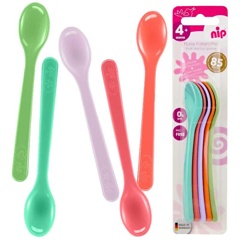 Nip Short Feeding Spoon - 5pcs