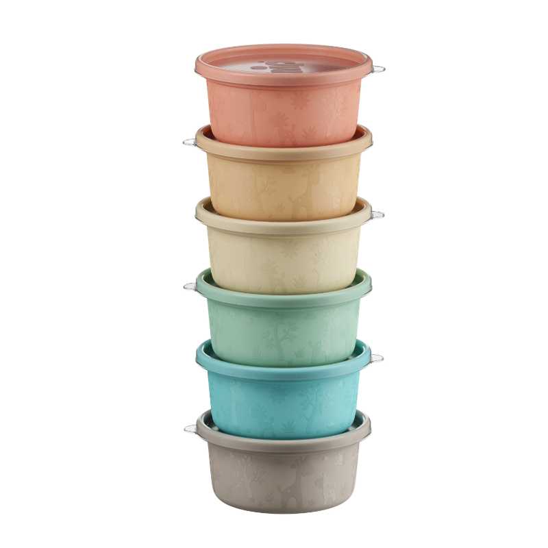 Nip Stackable Baby Food Storage Snackbox - 6pcs - Pastel