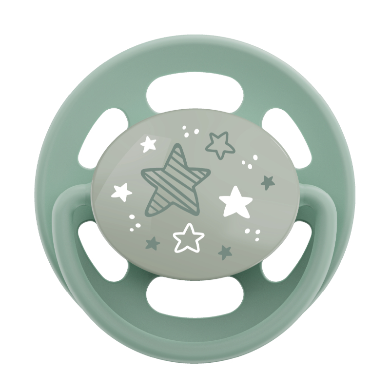 Nip - Cherry Round Baby Pacifier Night - 0-6M - Glows In The Dark