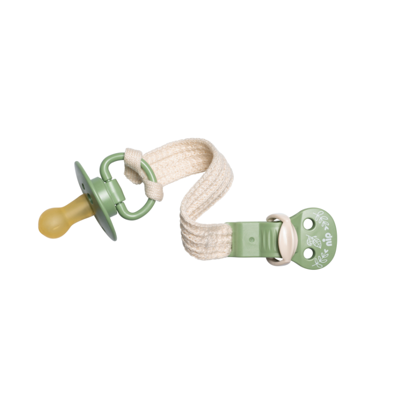 Nip - Organic Cotton Pacifier Strap - Green