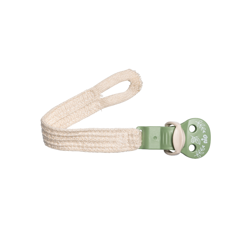 Nip - Organic Cotton Pacifier Strap - Green
