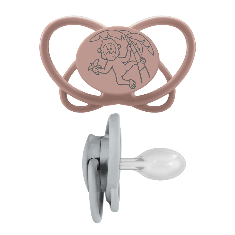 Nip - Natural Eco-friendly Butterfly Orthodontic Soother W/ Sterilizer Case - 16-32m - Pack of 2