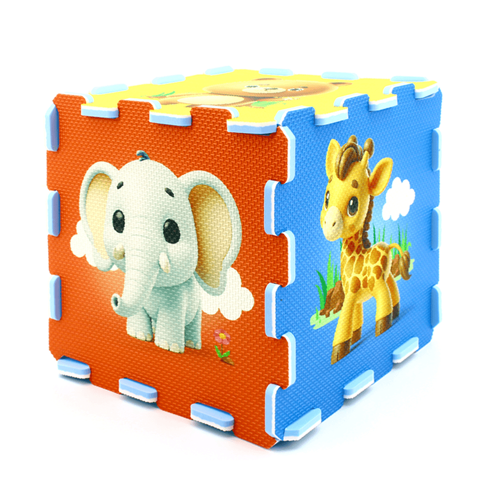 Sunta - Printed Puzzle Play Mat - Safari Animal - 30x30 cm - 8 Pcs