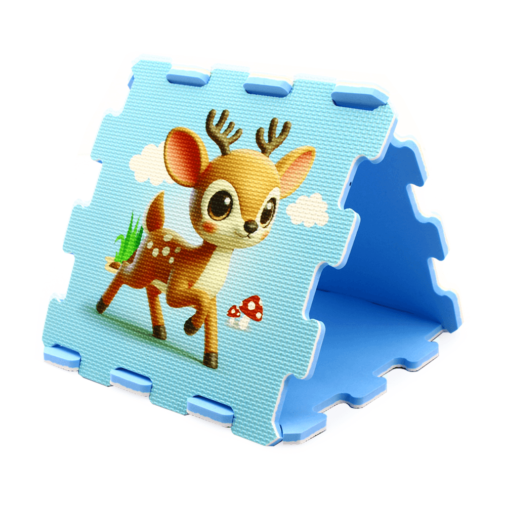 Sunta - Printed Puzzle Play Mat - Safari Animal - 30x30 cm - 8 Pcs