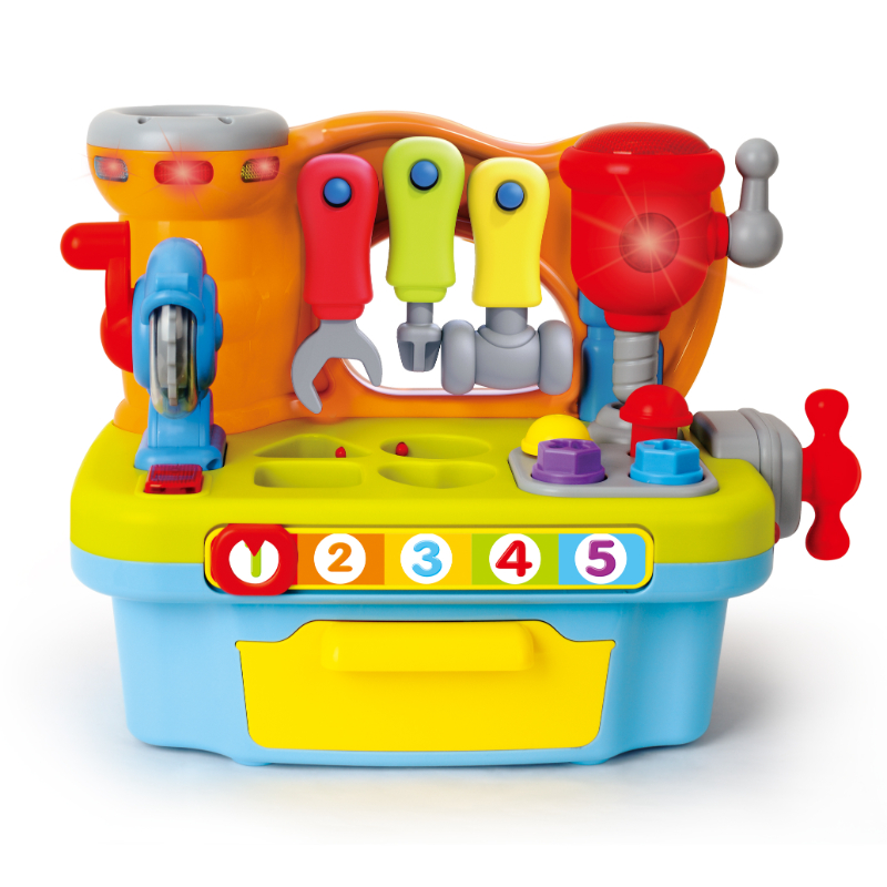 Hola - 9-In-1 Multifunctional Workbench Early Learning Toy - Multicolor