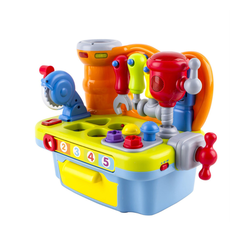 Hola - 9-In-1 Multifunctional Workbench Early Learning Toy - Multicolor