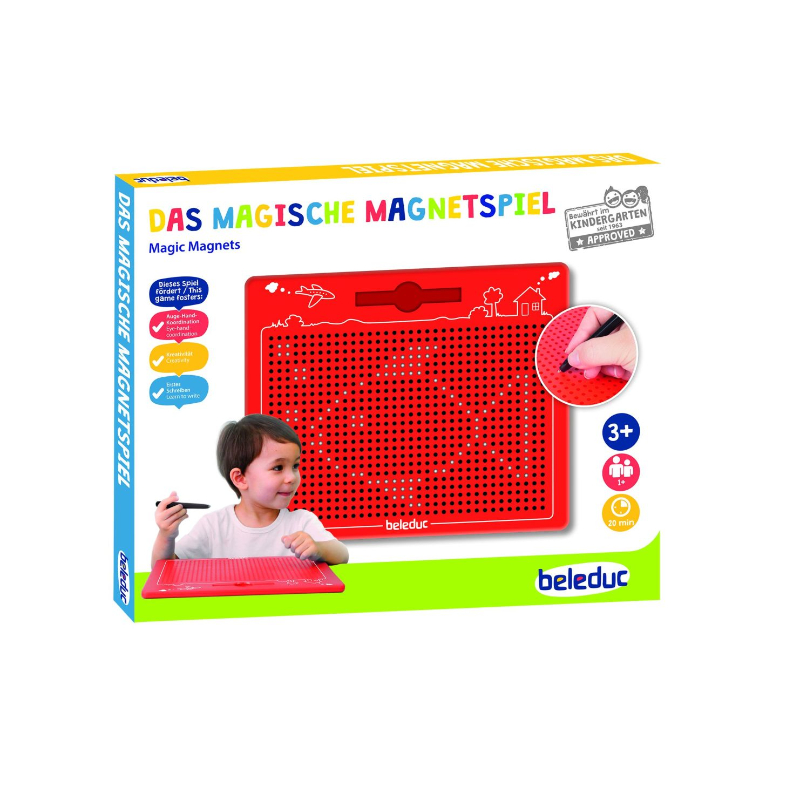 Beleduc - The Magical Magnetic Drawing Board Game - Red