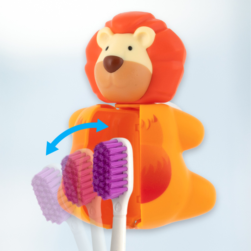 Flipper - Toothbrush Cover - Bundle Fun Animal Series - Giraffe & Lion