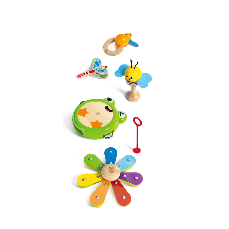 Hape - Nature Band Rhythm Kit Musical Wooden Toy 6 Piece Set