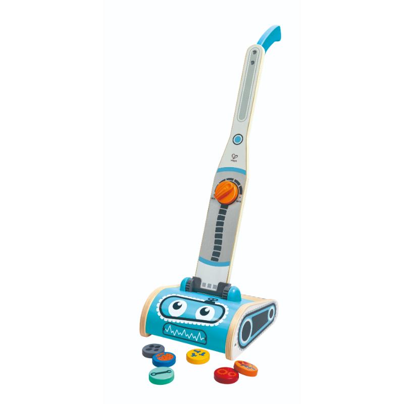 Hape - Wooden Vacuum Playset With Accessories - 7pcs