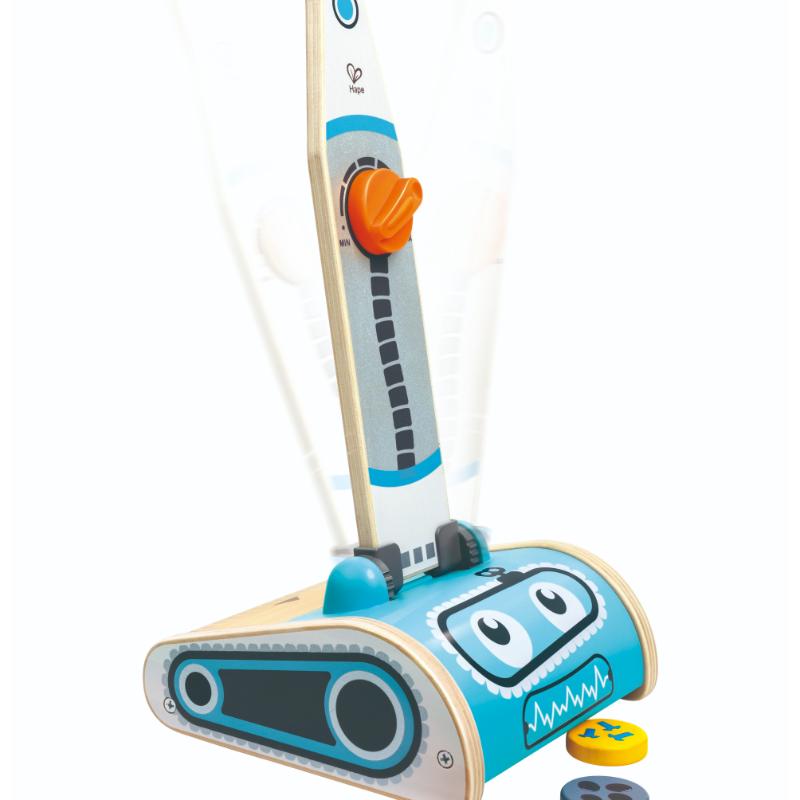 Hape - Wooden Vacuum Playset With Accessories - 7pcs