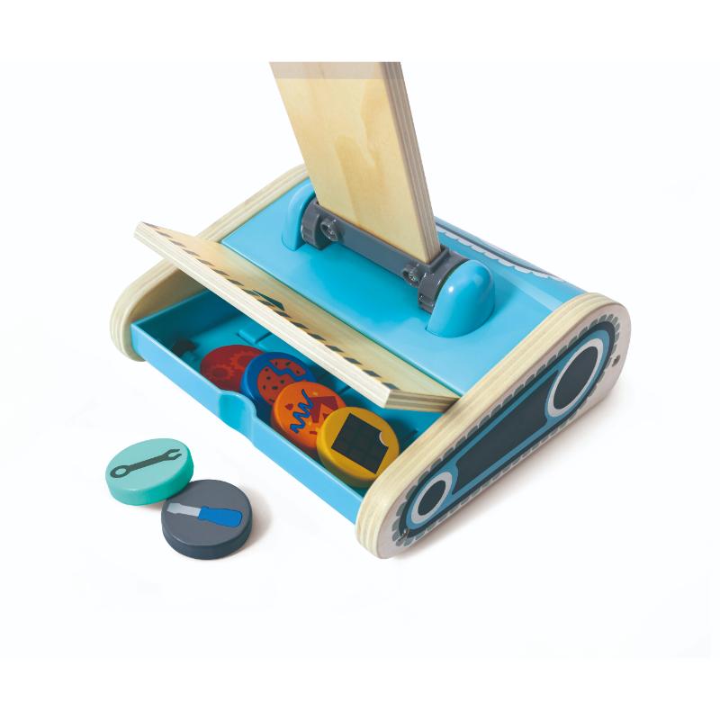 Hape - Wooden Vacuum Playset With Accessories - 7pcs