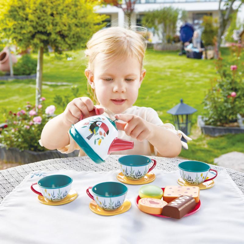 Hape - Tea Time Playset With Storage Box - 15pcs