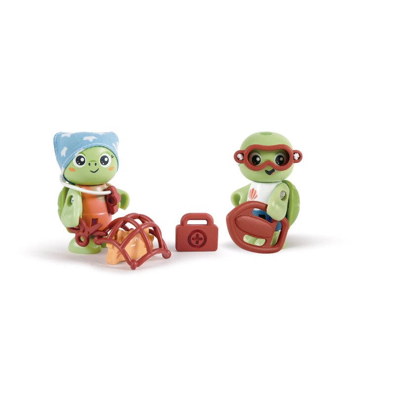 Hape - Green Planet Explorers Kayl & Wai Turtle Figurine Playset - 11 Pcs