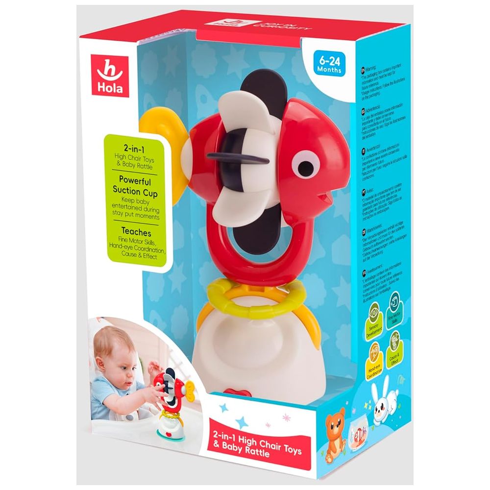 Hola 2in1 Highchair Toys & Baby Rattle Suction Toys - Fish