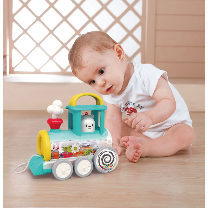 Hola - Push Along Train Engine Steam Toys - Red