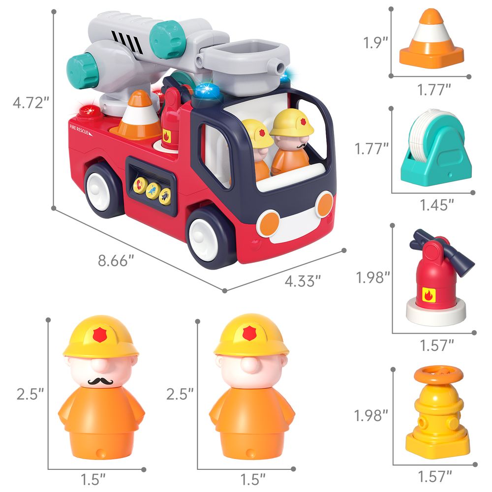 Hola - Early Learning Fire Engine Toy With Lights And Sounds