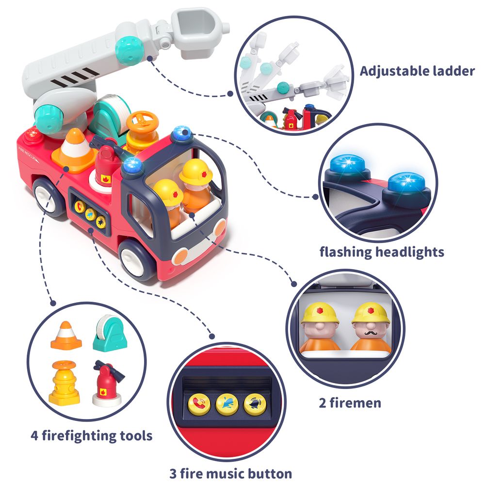 Hola - Early Learning Fire Engine Toy With Lights And Sounds