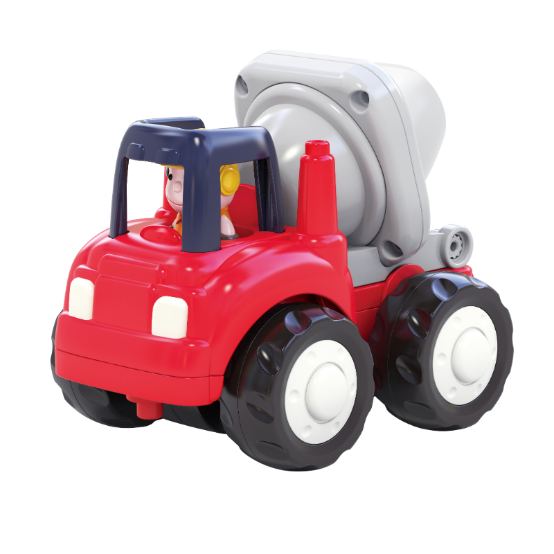 Hola - 4-WD Construction Truck Set - Multicolor - 6 Pcs