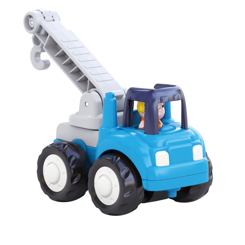Hola - 4-WD Construction Truck Set - Multicolor - 6 Pcs