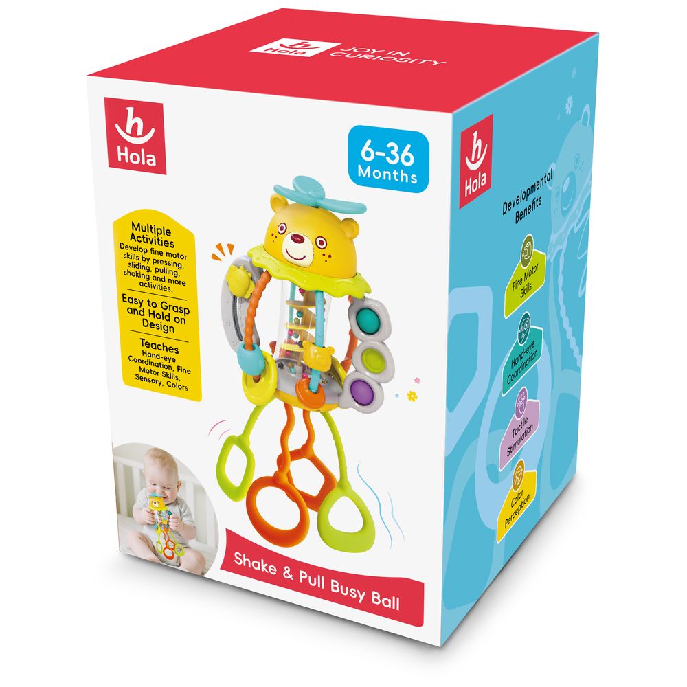 Hola - Shake And Pull Busy Ball Interactive Toy