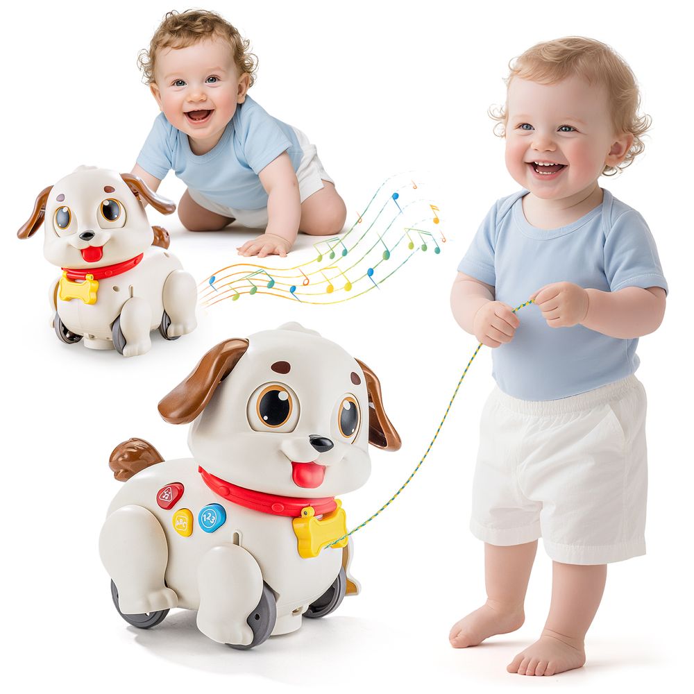 Hola - Crawl & Pull Along Learning Puppy - Multicolor
