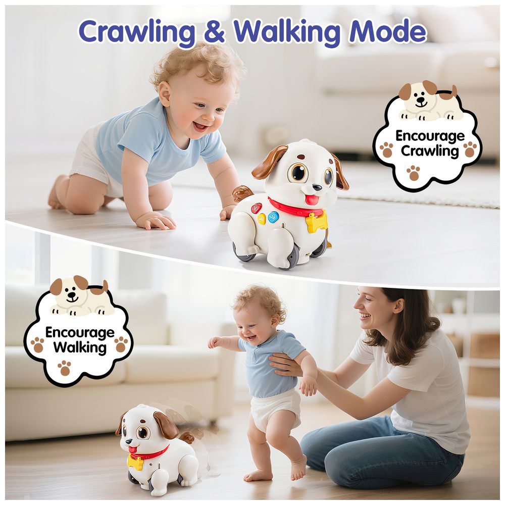 Hola - Crawl & Pull Along Learning Puppy - Multicolor