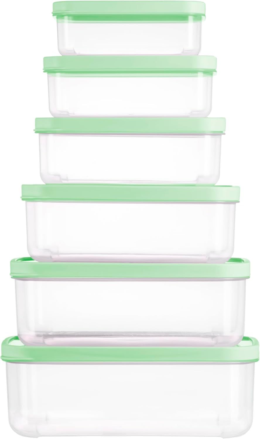 Inochi - Hokkaido Food Storage Container Set - Avocado Green - 6 Pcs