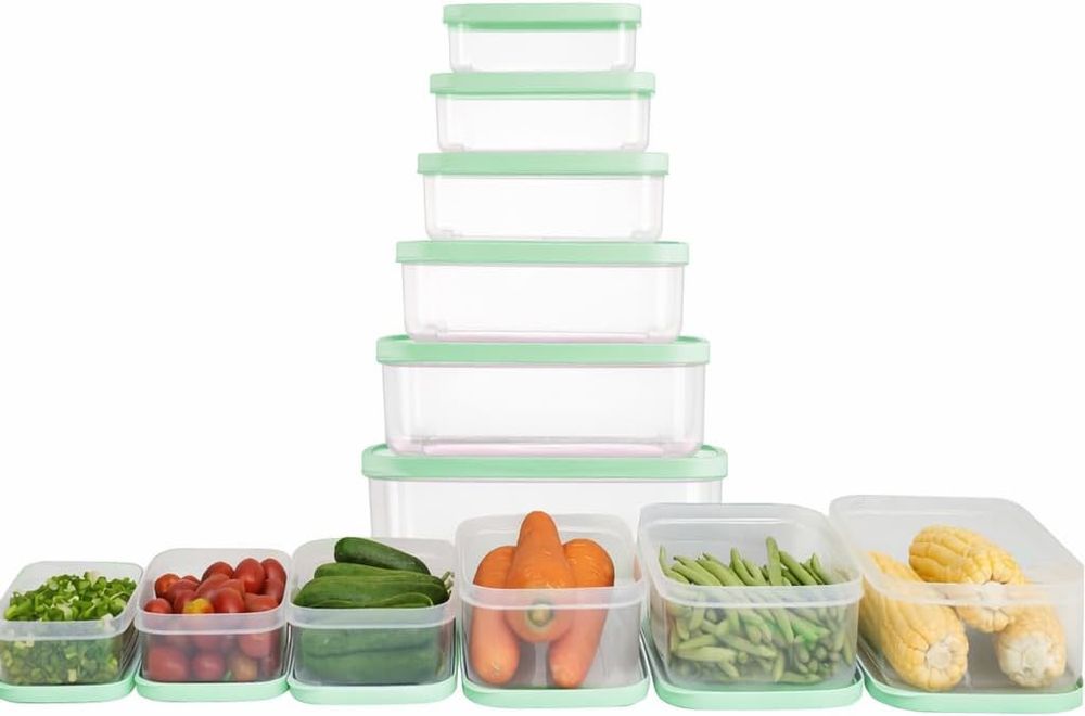 Inochi - Hokkaido Food Storage Container Set - Avocado Green - 6 Pcs
