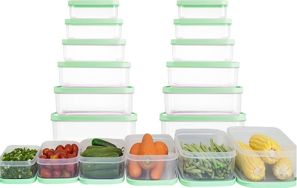 Inochi - Hokkaido Food Storage Container Set - Avocado Green - 6 Pcs