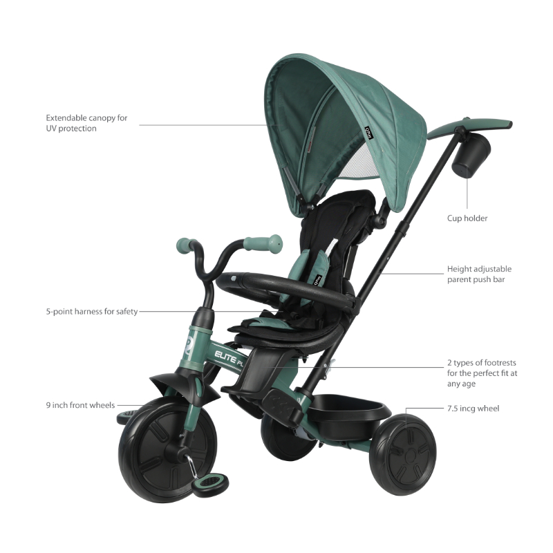 Qplay - Elite Platinum 6-In-1 Tricycle For Kids