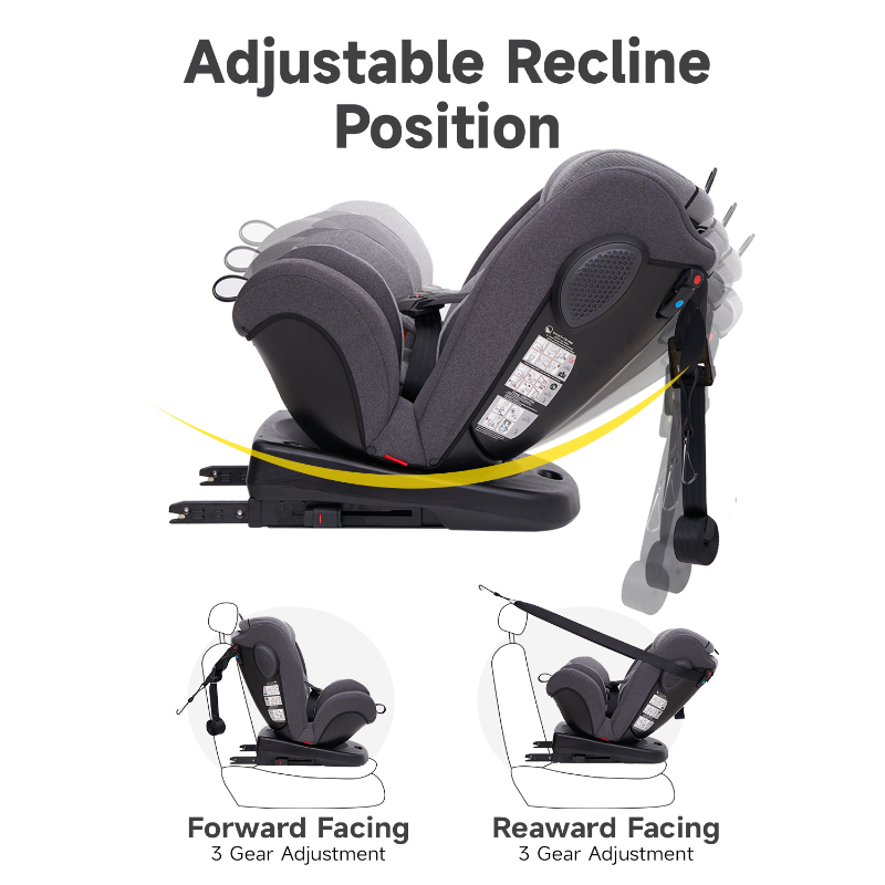 Jovikids - Angela Isofix Rotating Car Seat - Grey