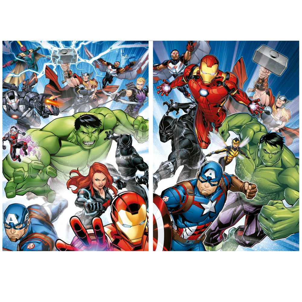 Educa - 2-In-1 Marvel Avengers Jigsaw Puzzle Set - Multicolor - 200 Pcs