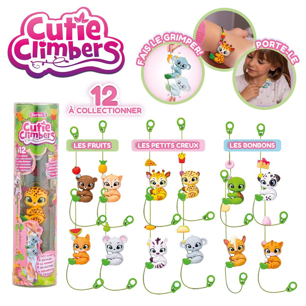 Cutie Climbers - S1 Tree Climber Animals - Style May Vary - 1 Pc