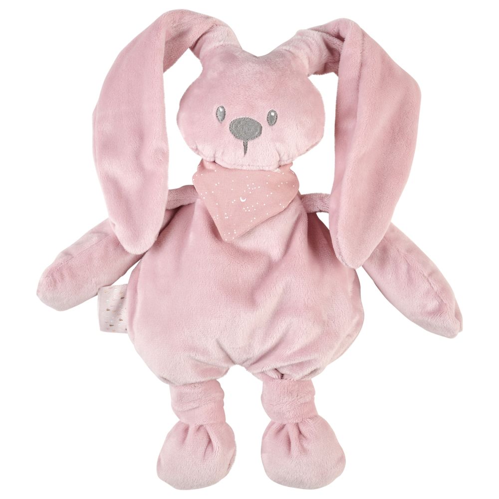 Nattou - Lapidou Cuddly Toy With Scarf - Old Pink - 4 cm